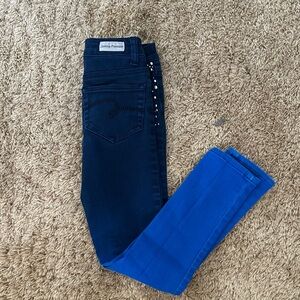 Justice Dark and Bright Blue Kids Jeans
